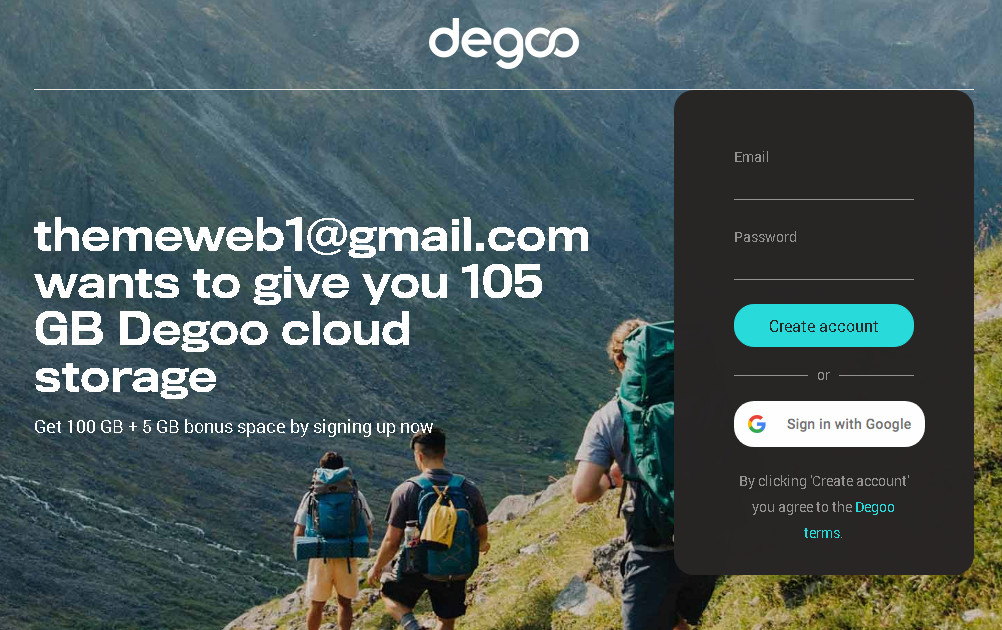 Media Penyimapanan Gratis 100 GB